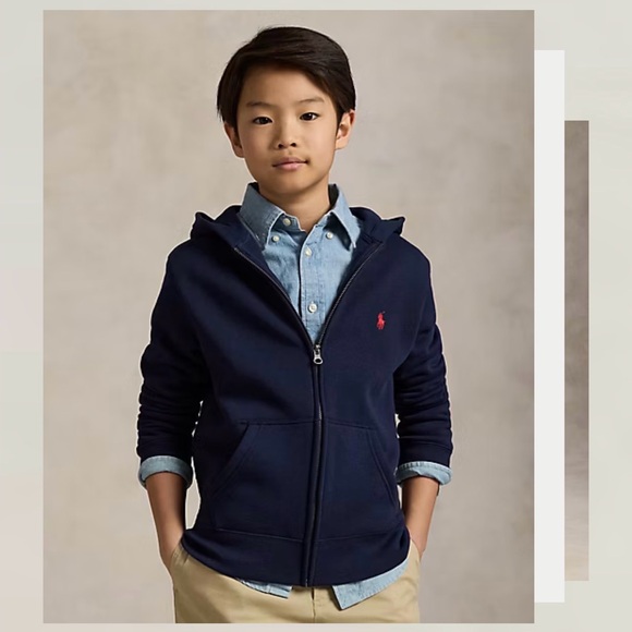 Polo by Ralph Lauren Dark Blue Full-Zip Hoodie - Picture 3 of 9